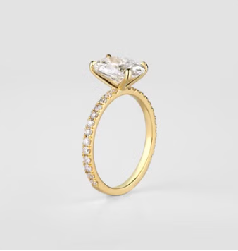Diamond solitaire ring yellow gold